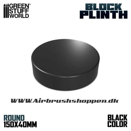Round Plinth Black 15cm  40mm - GSW Black
